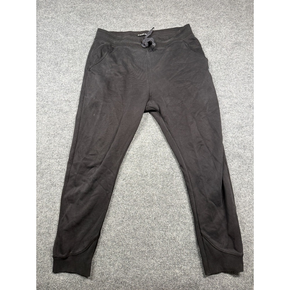 G-Star Raw Original Jogger Pants Mens Medium Black Fleece Lined Drawstring Waist